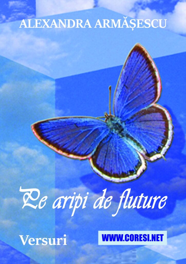 Book cover for Pe aripi de fluture. Versuri